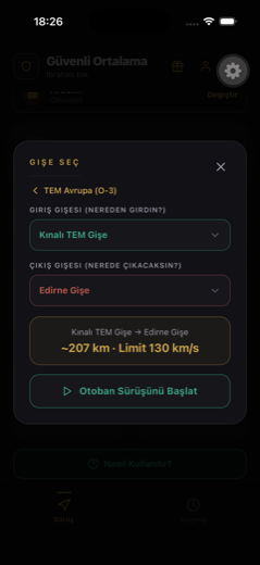 Otoyol gişe geçişi ölçümü