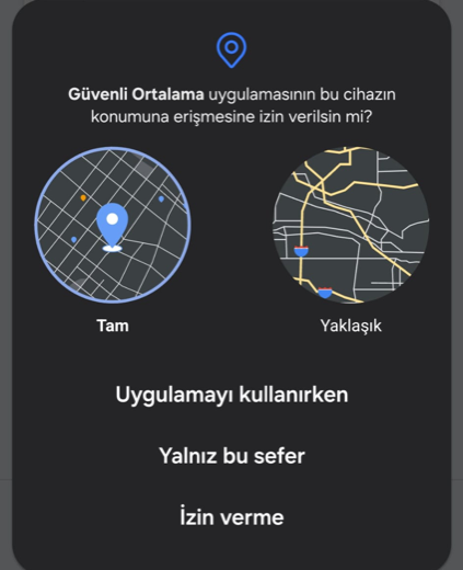 Konum izni sorusu