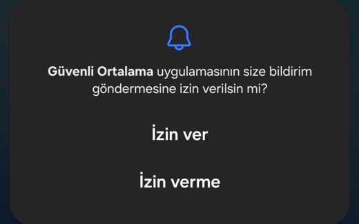 Bildirim izni sorusu