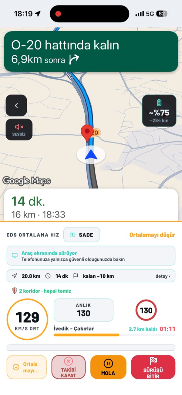 Koridorda hız uyarısı